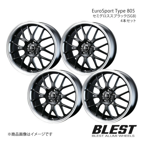 EuroSport Type 805 エブリイ DA64W アルミホイール 4本セット 【15×5.0J 4-100 +45 セミグロススブラック(SGB)】