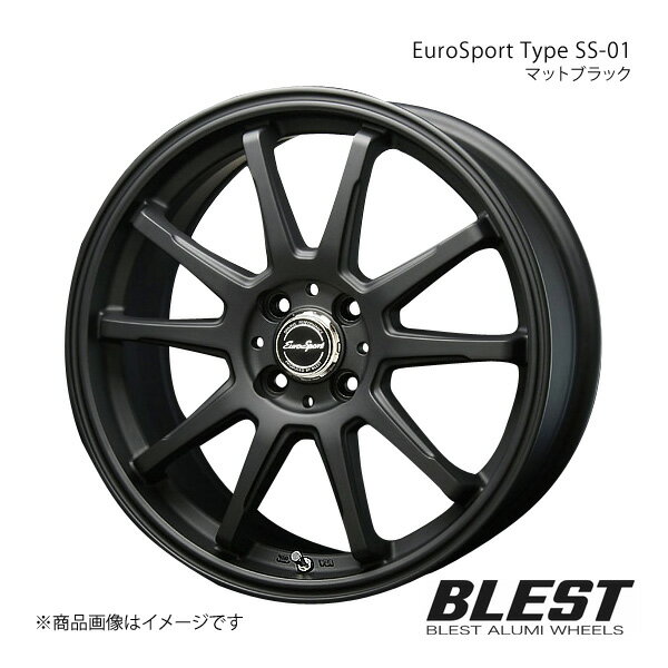 EuroSport Type SS-01 ミラ ココア L600 アルミホイール 1本 【15×5.0J 4-100 +45 マットブラック】