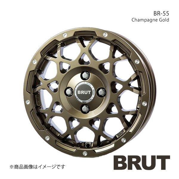 BRUT ブルート BR-55 NV200バネット 20系 アルミホイール1本【14×5.0J 4-114.3 +42 シャンパンゴールド】TRISTAR トライスター