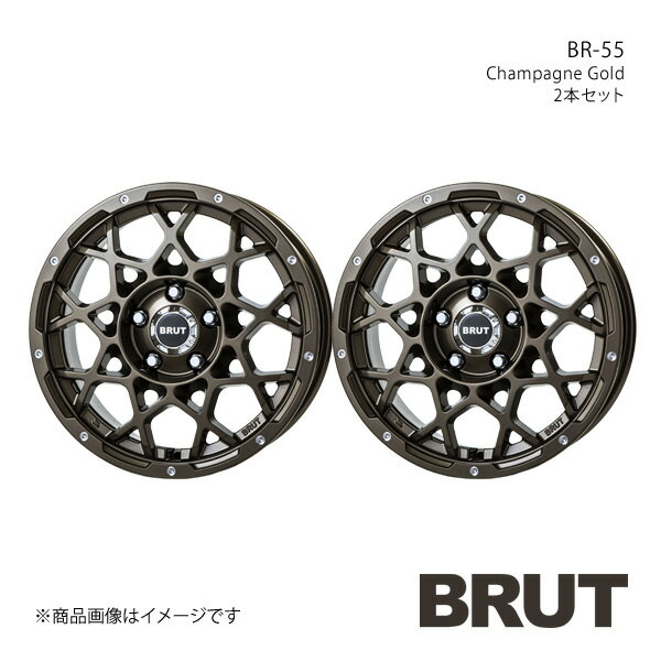 BRUT ブルート BR-55 デリカD：5 CV系 アルミホイール2本セット 【16×6.5J 5-114.3 +35 シャンパンゴールド】TRISTAR トライスター