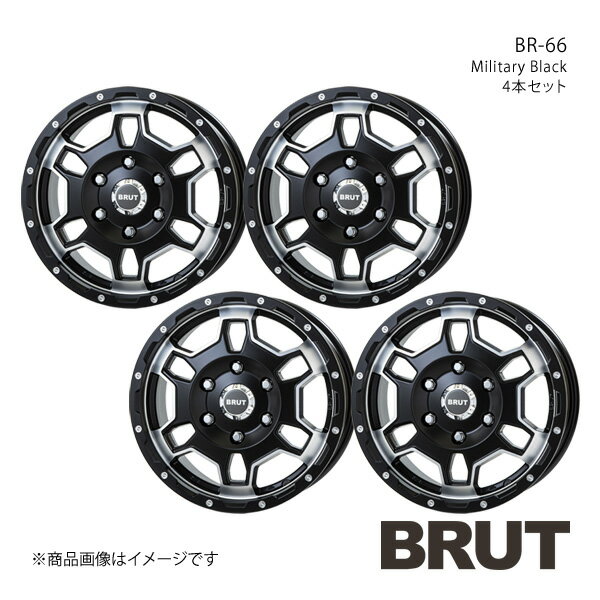 BRUT ブルート BR-66 ハイエース 200系 アルミホイール4本セット【16×6.5J 6-139.7 +38 ミリタリーブラ..