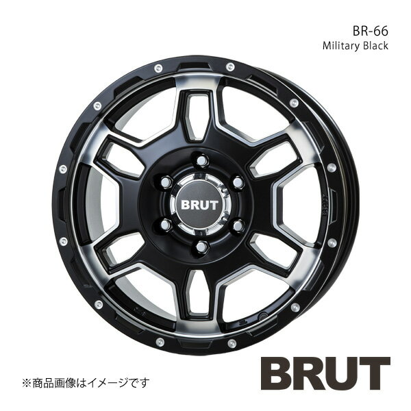 BRUT ブルート BR-66 FJクルーザー GSJ15W アルミホイール1本【17×7.5J 6-139.7 +20 ミリタリーブラッ..