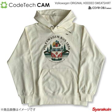 Codetech コードテック Volkswagen ORIGINAL HOODED SWEATSHIRT EARLY BUS CAMP アイボリー Mサイズ CO-KVW-3355IV