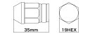 DIGICAM デジキャン アルミレーシングナット 袋タイプ P1.25 19HEX 35mm レッド 16本入 MRワゴン MF33S H23/1〜 AN6F3512RE-DC16 2