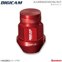 DIGICAM デジキャン アルミレーシングナット 袋タイプ P1.25 19HEX 35mm レッド 20本入 レガシィツーリングワゴン BM#/BR# H21/5〜H26/6 AN6F3512RE-DC