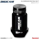 DIGICAM デジキャン アルミレーシングナット 袋タイプ P1.5 19HEX 45mm ブラック 20本入 RC ASC10/AVC10/GSC10 H26/10〜 AN6F4515BK-DC