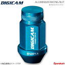 DIGICAM デジキャン アルミレーシングナット 袋タイプ P1.25 19HEX 45mm ライトブルー 16本入 ウイングロード Y12/JY12/NY12 H17/11〜H24/6 AN6F4512LB-DC16