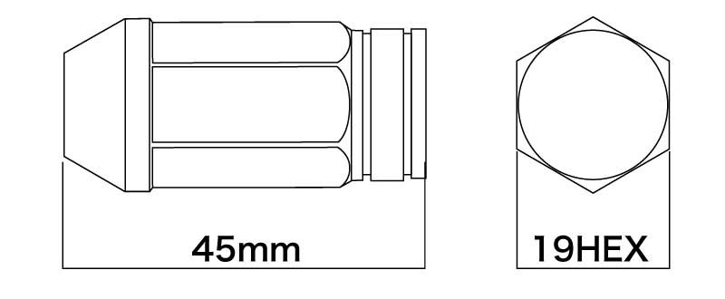 DIGICAM デジキャン アルミレーシングナット 袋タイプ P1.25 19HEX 45mm ライトブルー 16本入 180SX RPS13/KRPS13 H7/5〜H10/12 AN6F4512LB-DC16