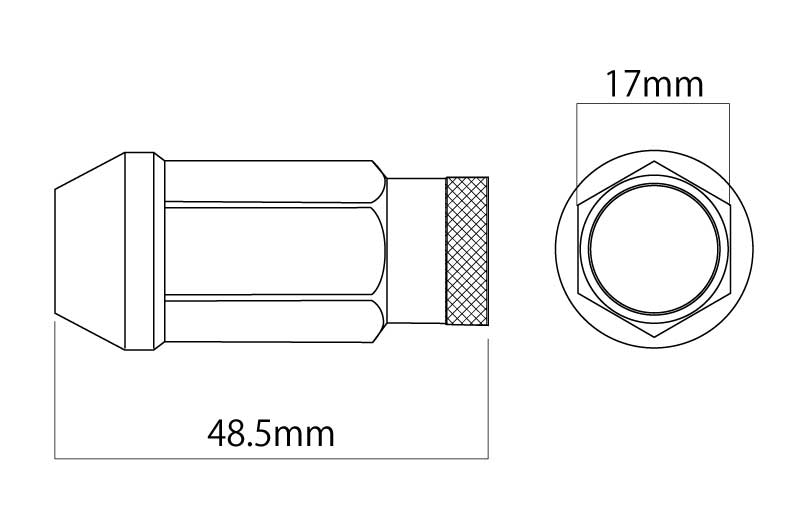 DIGICAM デジキャン チタンレーシングナット 貫通タイプ M12 P1.5 6角 17HEX 48.5mm チタン 20本入 アコード CU1/CU2 H20/12〜H25/3 TNK15-DIGICAM 2