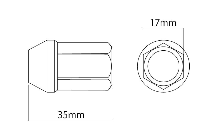 DIGICAM デジキャン チタンレーシングナット 貫通タイプ M12 P1.5 6角 17HEX 35mm チタン 20本入 ヴォクシー AZR60G/AZR65G H13/11〜H19/6 TNKS15-DIGICAM