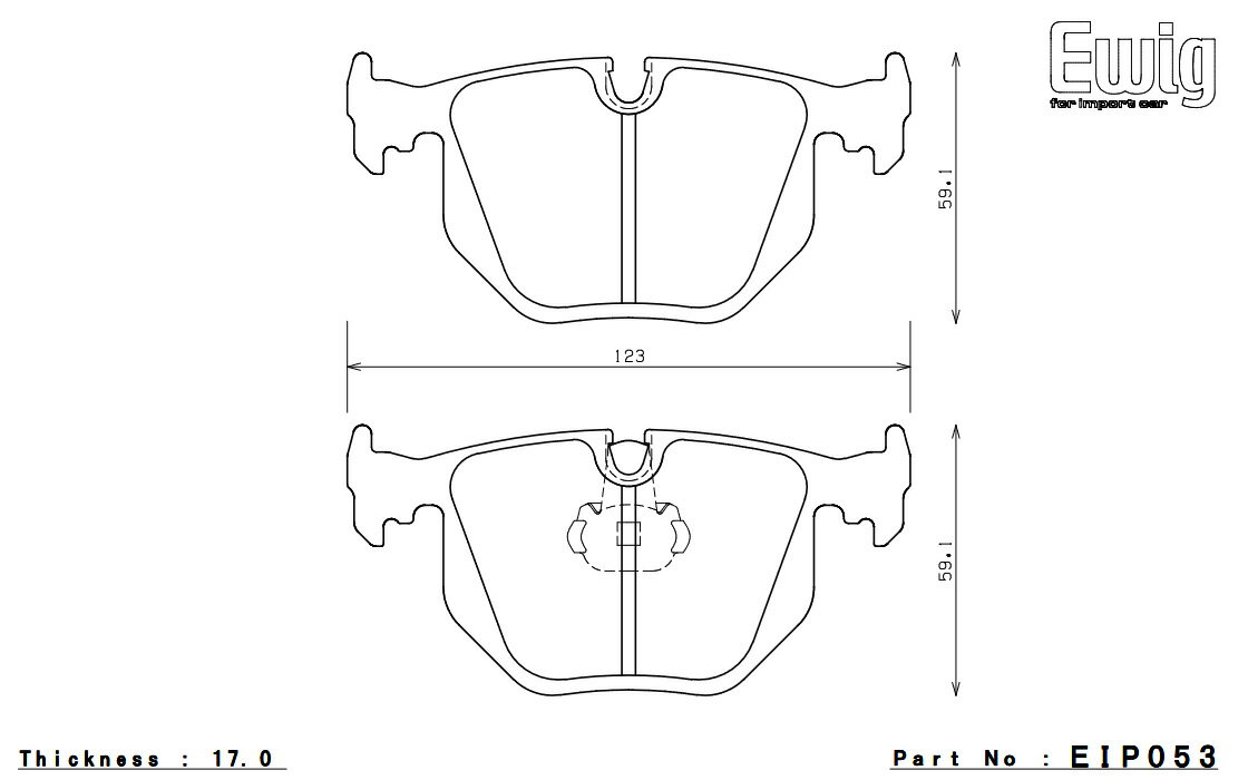 ENDLESS エンドレス ブレーキパッド Ewig MX72 リア BMW 8シリーズ E50 850Ci/CSi V12 5.0 EIP053MX72