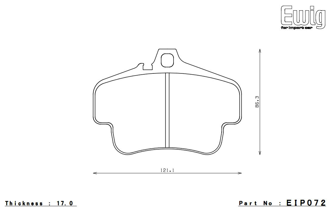 ENDLESS エンドレス ブレーキパッド Ewig MX72 フロント PORSCHE 911(996) 99666 3.4/3.6 CARRERA/CARRERA 4 EIP072MX72