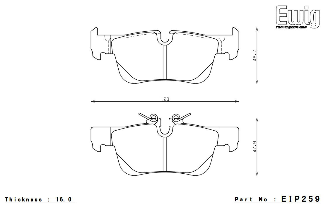 ENDLESS エンドレス ブレーキパッド Ewig MX72 リア BMW 2シリーズ 2A15 218i アクティブツアラー EIP259MX72