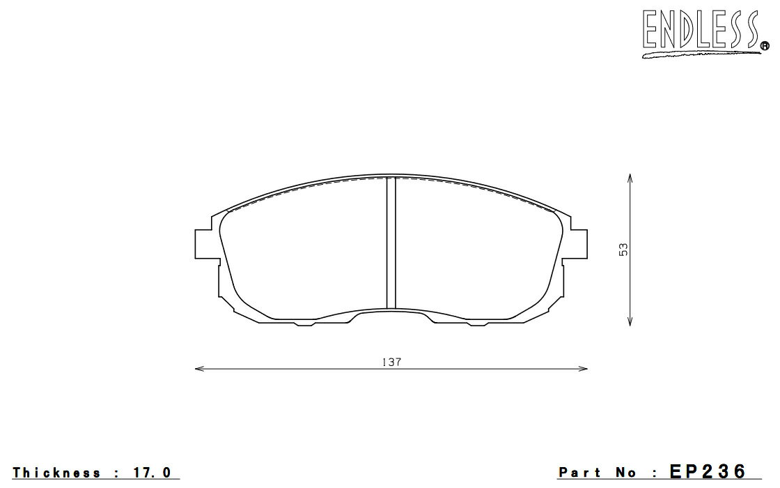 ENDLESS エンドレス ブレーキパッド NEW TYPE-R フロント プリメーラワゴン WHP11 H9.8～H12.11 EP236TRN