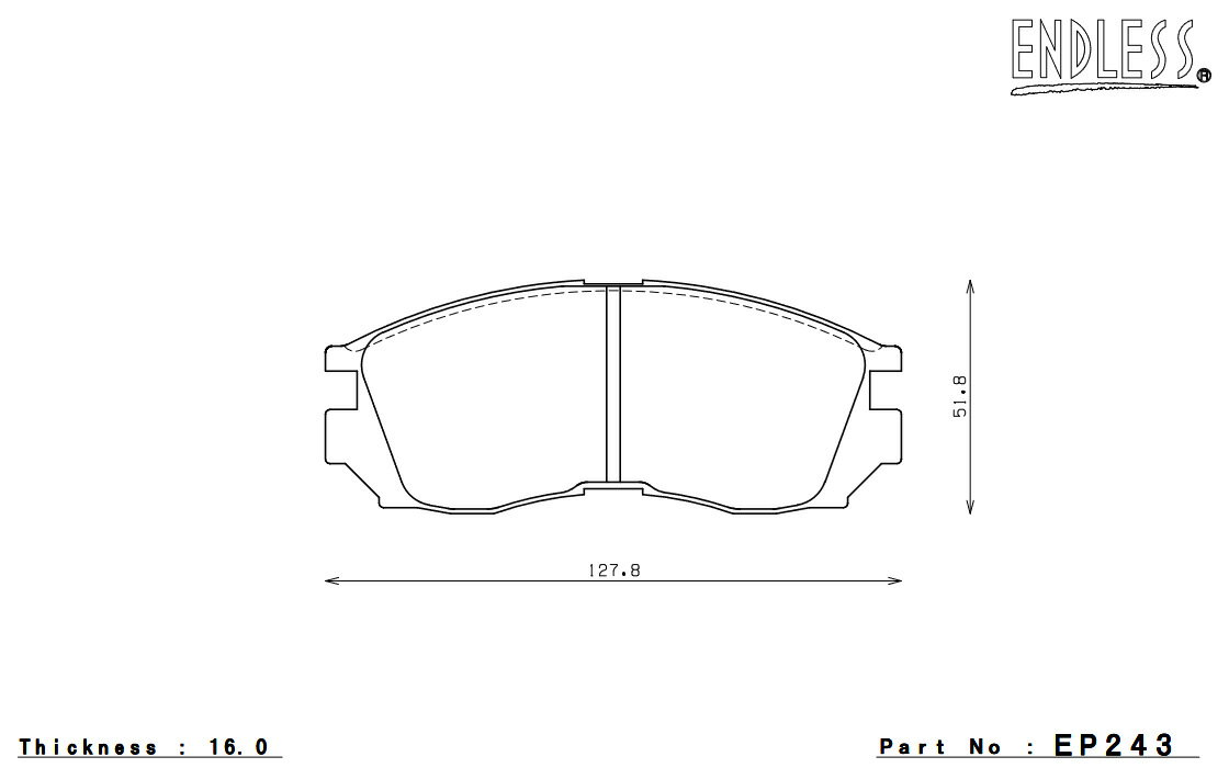 ENDLESS エンドレス ブレーキパッド SSY フロント ギャラン EA1A/EC1A H8.8～H10.8 EP243SY2