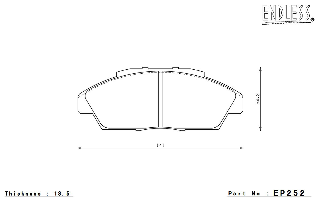 ENDLESS エンドレス ブレーキパッド SSM PLUS フロント アスコット/アスコットイノーバ/ラファーガ CB1(リアドラム) EP252MP