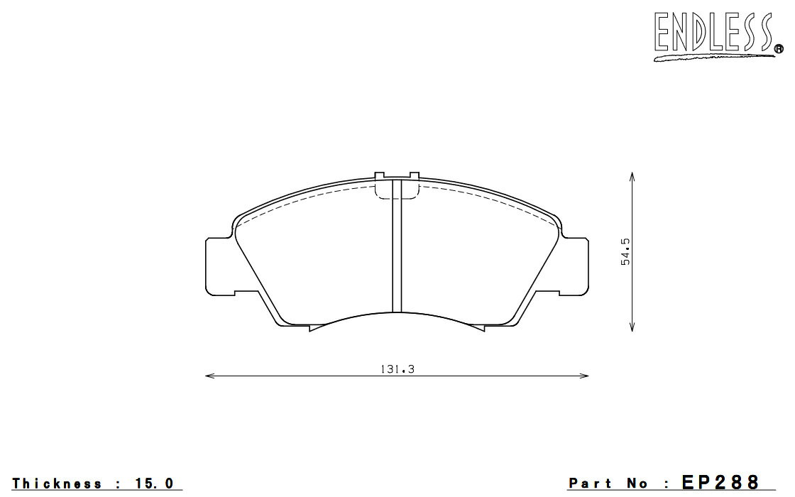 ENDLESS エンドレス ブレーキパッド MX72 フロント シビッククーペ EJ1(リアドラム) EP288MX72