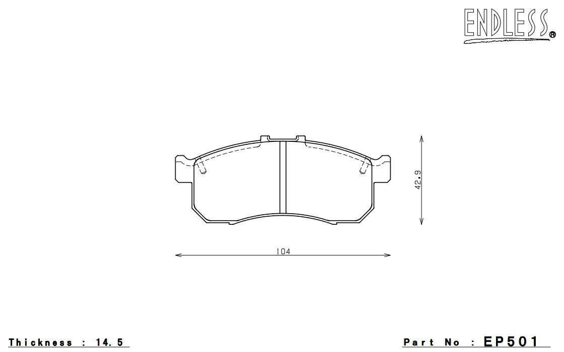 ENDLESS ����ɥ쥹 �֥졼���ѥå� CC-Rg �ե���� S660 JW5 EP501CRG2