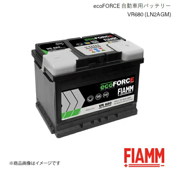FIAMM/フィアム ecoFORCE AGM 自動車バッテリー FIAT PUNTO EVO 199 2009.1 VR680 LN2AGM 7906199
