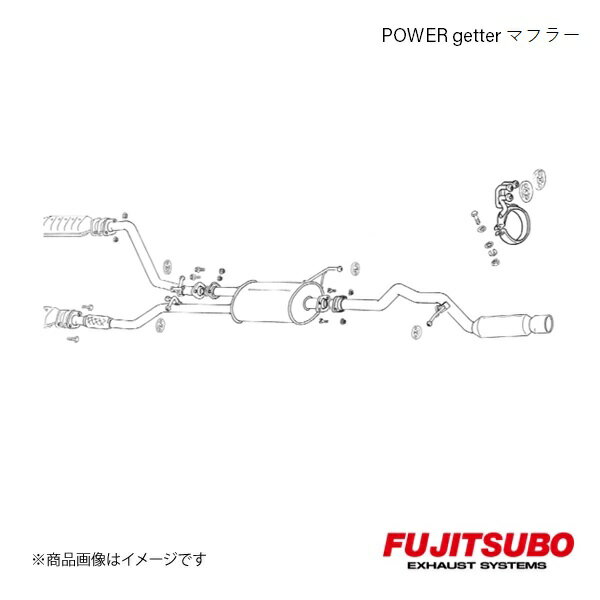 FUJITSUBO/フジツボ マフラー POWER Getter エルグランド 3.5 4WD GH-APWE50 2000.8〜2002.5 160-17812