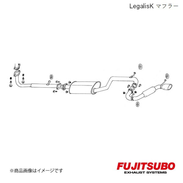 FUJITSUBO/フジツボ マフラー Legalis K ムーヴ ターボ 2WD E-L600S 1996.5〜1998.10 460-70156