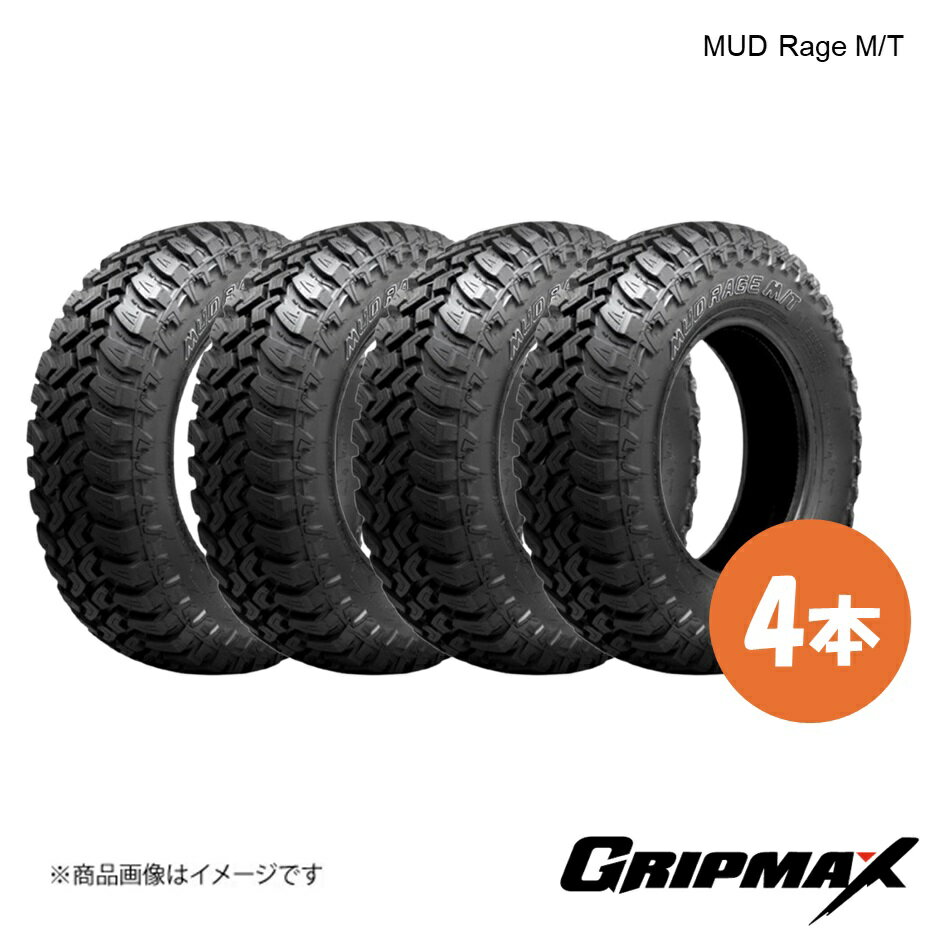GRIPMAX/グリップマックス MUD Rage M/T タイヤ 4本 LT235/85R16 120/116Q OWL アウトラインホワイトレ..