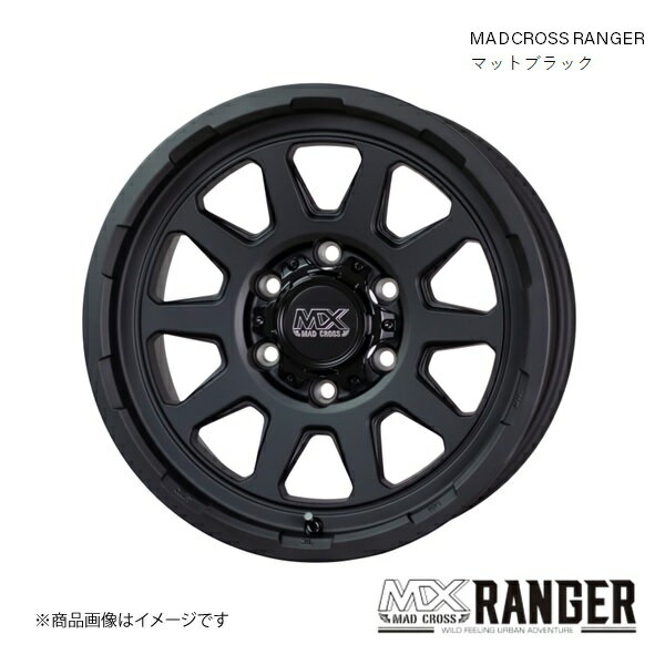 マッドクロス レンジャー 15インチ 6穴 6H 139.7 6.0J INSET33 パジェロ ビッグホーン ホイール 1本 マットブラック MADCROSS RANGER