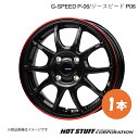 G-SPEED P-06 ライフ JC1/JC2 ホイール 1本【15×4.5J 4-100 INSET45 ブラック&レッドクリア】HOT STUFF(2)