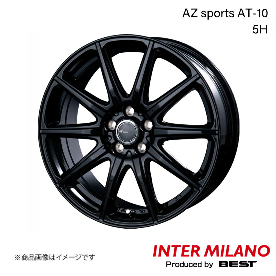 INTER MILANO/インターミラノ AZ sports AT-10 カローラクロス 10系 純正INSET:35 ホイール 1本 【17×7.0J 5-114.3 INSET38 ブラック】