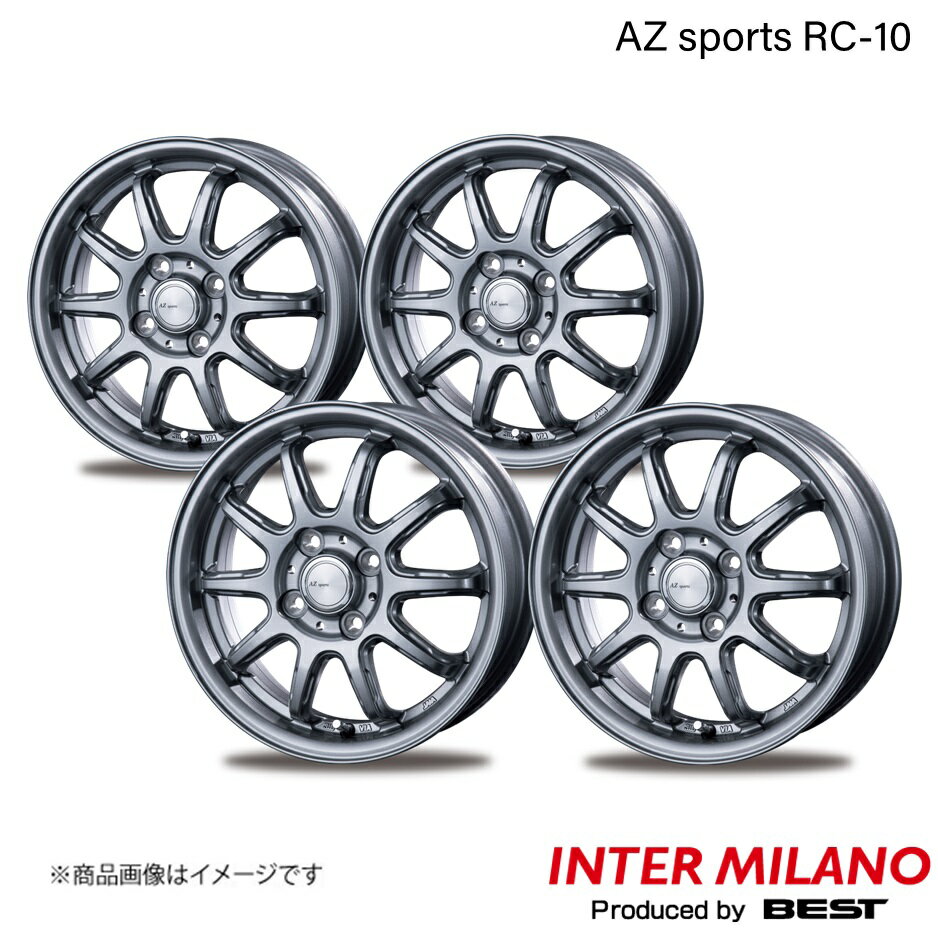 INTER MILANO/インターミラノ AZ sports RC-10 iQ 10系 純正タイヤ:175/60R16 ホイール 4本【16×6.0J 4-100 INSET43 ダークシルバー】