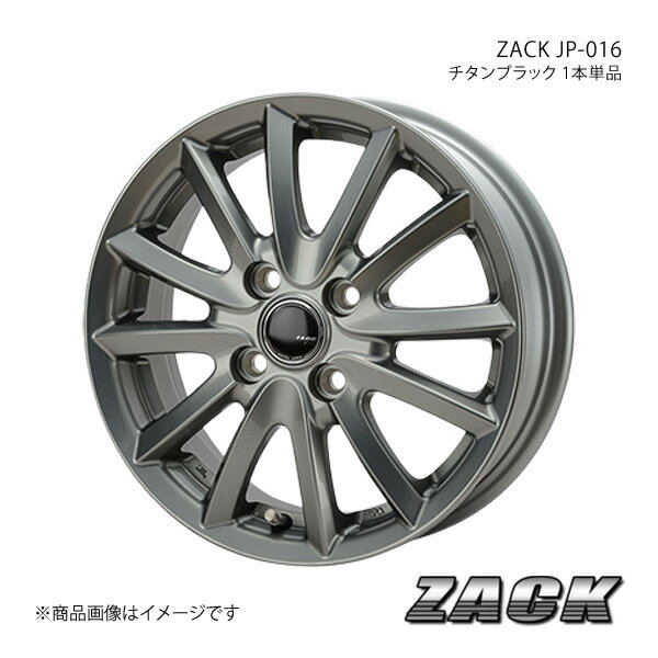 ZACK JP-016 ランサー/ランサーセディア CS2A/CS5A 2000/5～2010/5 純正/推奨タイヤサイズ:185/65-14 アルミホイール1本 【14×5.5J 4-100 +45 チタンブラック】