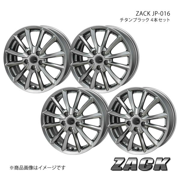 ZACK JP-016 SX4セダン YC11S 2007/7～2014/11 アルミホイール4本セット 【15×6.0J 5-114.3 +45 チタンブラック】