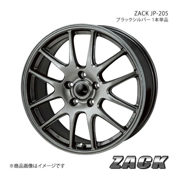 ZACK JP-205 インプレッサアネシス GE2/3 2008/10～2011/12 アルミホイール1本 【15×6.0J 5-100 +41 ブラックシルバー】