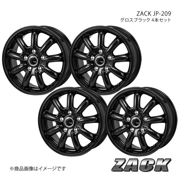 ZACK JP-209 ランディ C25/26/27系 2007/1～2022/8 アルミホイール4本セット 【15×6.0J 5-114.3 +43 グロスブラック】