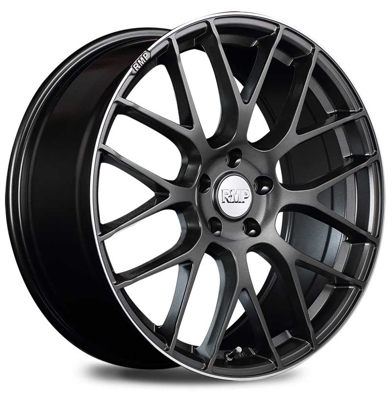 RMP/028F シビック FN2 タイプR EURO アルミホイール 4本セット【18×7J 5-114.3 INSET48 セミグロスガンメタ＋リムエッジDC＋ロゴマシニング】