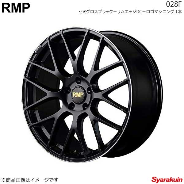 RMP/028F MAZDA3 FASTBACK/MAZDA3 SEDAN BP系 アルミホイール 4本セット【18×7J 5-114.3 INSET48 セミグロスブラック＋リムエッジDC＋ロゴマシニング】