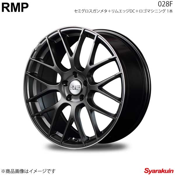 RMP/028F プリウス/プリウスPHV 30系(G'S含む) アルミホイール 4本セット【18×7J 5-100 INSET50 セミグロスガンメタ＋リムエッジDC＋ロゴマシニング】