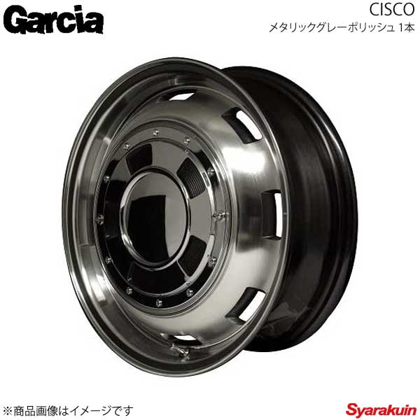 Garcia/CISCO ミラ ジーノ L650/660 アルミホイール 4本セット【15×4.5J 4-100 INSET45 メタリックグレーポリッシュ】