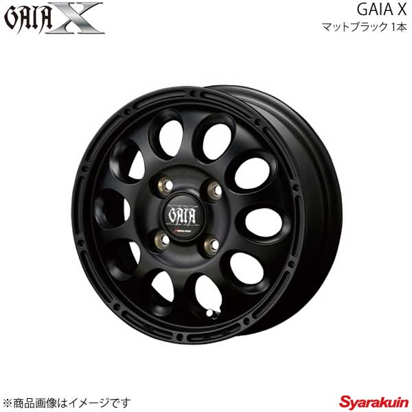 GAIA/GAIA X アトレーワゴン S300系 アルミホイール 1本 【12×4.0B 4-100 INSET42 マットブラック】