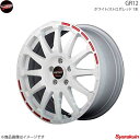 RMP RACING/GR12 クラウン 180系 アルミホイール 4本セット【17×7J 5-114.3 INSET48 ホワイト/ストロボレッド】(2)