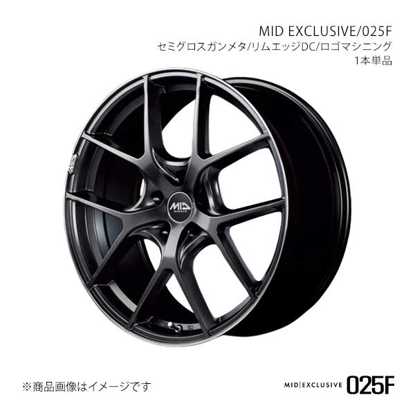 MID EXCLUSIVE/025F レガシィB4 BN9 2017/10〜 アルミホイール1本【17×7.0J 5-114.3 INSET48 SGD】SA0377057348FG20