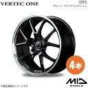 VERTEC ONE/EXE5 ジュークNISMO 15系 アルミホイール 4本セット 【17×7.0J 5-114.3 INSET48 グロッシーブラック/リムポリッシュ】(2)