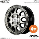 GAIA/GAIA X ハイゼットカーゴ 300系 アルミホイール 4本セット 【12×4.0B 4-100 INSET42 ブラックポリッシュ/ブラッククリア】(2)