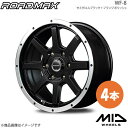 ROADMAX/WF-8 ミニカバン H42.47V アルミホイール 4本セット 【12×4.0B 4-100 INSET42 セミグロスブラック+フランジポリッシュ】(2)