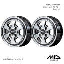 MID WHEELS/Garcia Dallas6 ミラ イース 300/310系 アルミホイール2本セット【14×4.5J 4-100 INSET45 セミグロスブラック/デュアルポリッシュ】