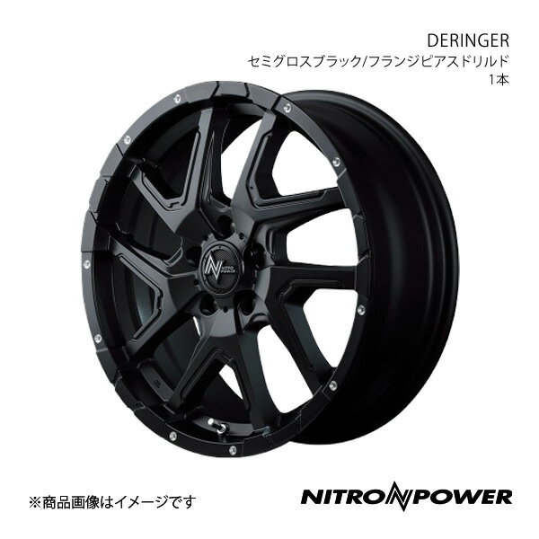 NITRO POWER/DERINGER MAZDA3 FASTBACK/MAZDA3 SEDAN BP系 アルミホイール1本【18×7.0J 5-114.3 INSET42 セミグロスブラック/フランジピアスドリルド】