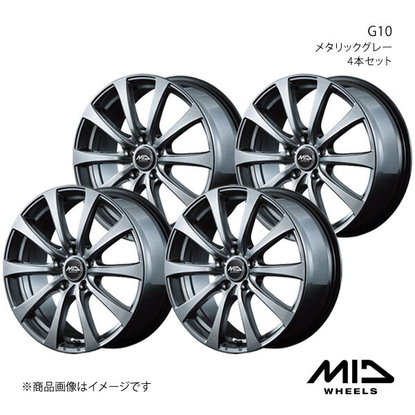 MID WHEELS/G10 オデッセイ RC5 アルミホイール4本セット【17×7.0J 5-114.3 INSET55 メタリックグレー】
