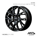 MID WHEELS/GLAIVE キューブ 12系 アルミホイール1本【16×6.0J 4-100 INSET43 ダイヤモンドブラック/リムエッジ&アンダーカットDC】(2)