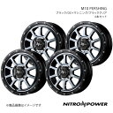 NITRO POWER/M10 PERSHING ミラ イース 300/310系 アルミホイール4本セット【15×5.0J 4-100 INSET45 ブラック/DC+マシニング/ブラッククリア】