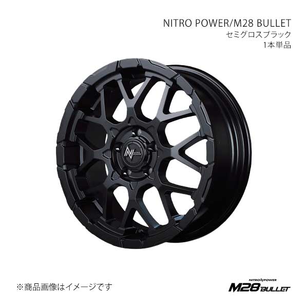 ナイトロパワー/M28 バレット アルミホイール1本【18×7.0J 5-114.3 INSET35 SBK】NITRO POWER/M28 BULLET X16587057335SB00×1